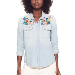 Mother Denim The Flap Double Foxy Button Up Sz M